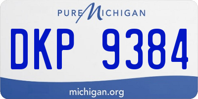 MI license plate DKP9384