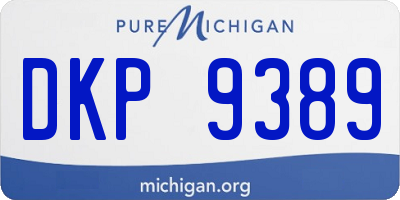 MI license plate DKP9389