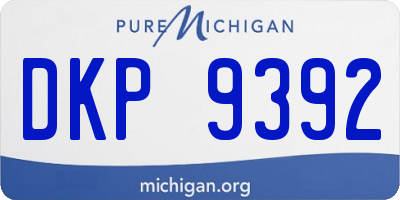 MI license plate DKP9392