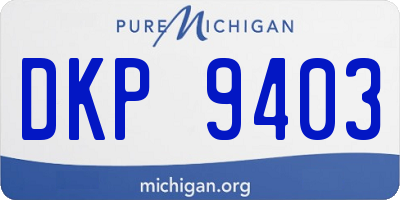 MI license plate DKP9403