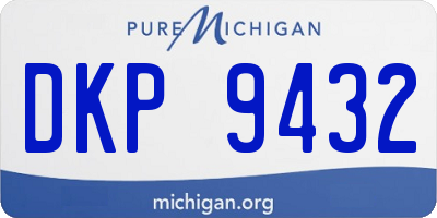 MI license plate DKP9432