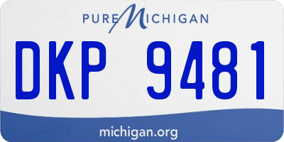 MI license plate DKP9481