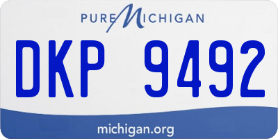 MI license plate DKP9492