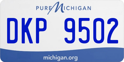 MI license plate DKP9502