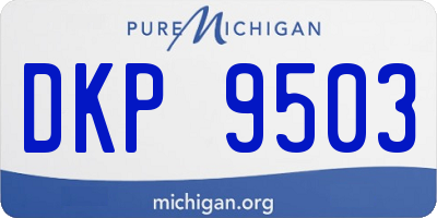 MI license plate DKP9503