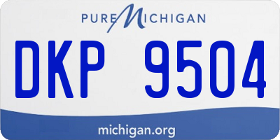 MI license plate DKP9504