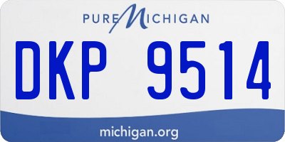 MI license plate DKP9514