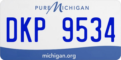 MI license plate DKP9534
