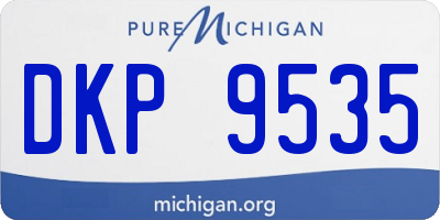 MI license plate DKP9535