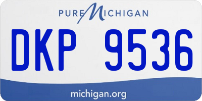 MI license plate DKP9536