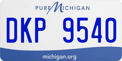 MI license plate DKP9540