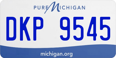 MI license plate DKP9545