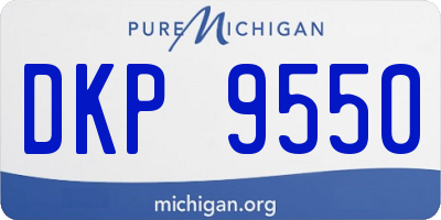 MI license plate DKP9550