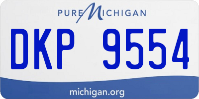 MI license plate DKP9554