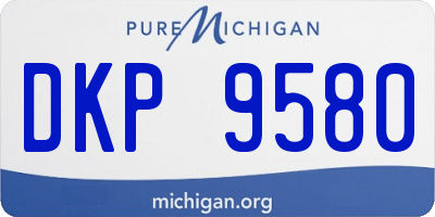 MI license plate DKP9580