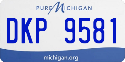 MI license plate DKP9581