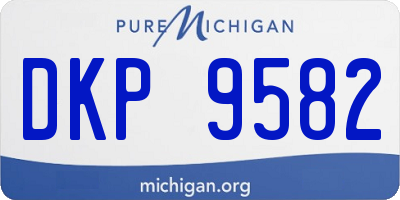 MI license plate DKP9582