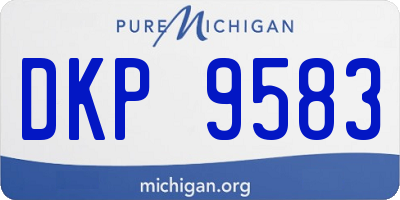 MI license plate DKP9583