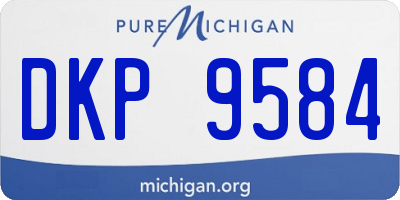 MI license plate DKP9584