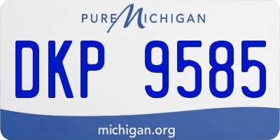 MI license plate DKP9585