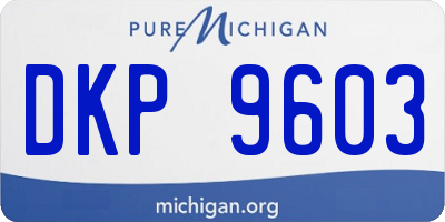 MI license plate DKP9603