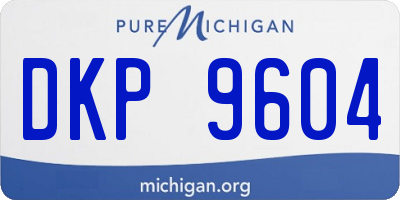 MI license plate DKP9604