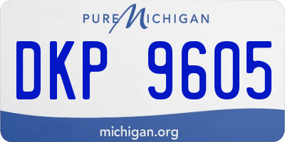 MI license plate DKP9605