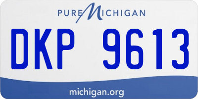 MI license plate DKP9613