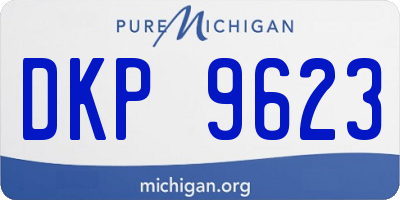MI license plate DKP9623