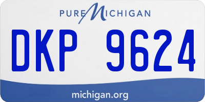 MI license plate DKP9624