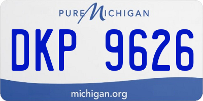 MI license plate DKP9626