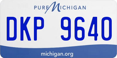 MI license plate DKP9640