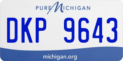 MI license plate DKP9643