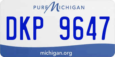MI license plate DKP9647