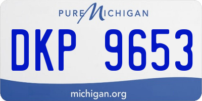 MI license plate DKP9653