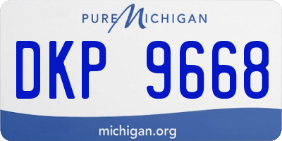 MI license plate DKP9668