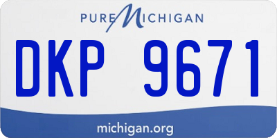 MI license plate DKP9671