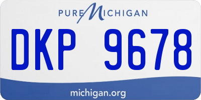 MI license plate DKP9678