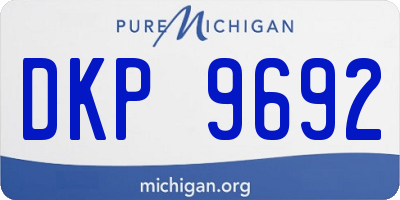 MI license plate DKP9692
