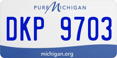 MI license plate DKP9703