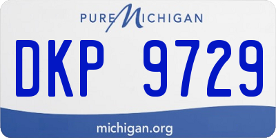 MI license plate DKP9729