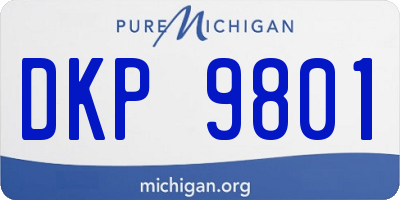 MI license plate DKP9801
