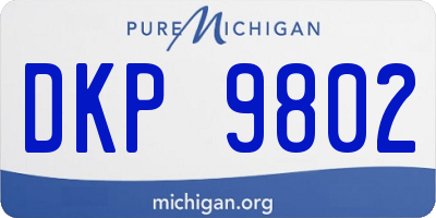 MI license plate DKP9802