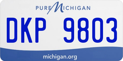 MI license plate DKP9803