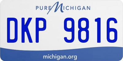 MI license plate DKP9816