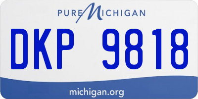 MI license plate DKP9818