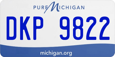 MI license plate DKP9822