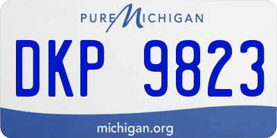 MI license plate DKP9823