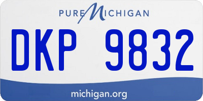 MI license plate DKP9832