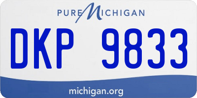 MI license plate DKP9833